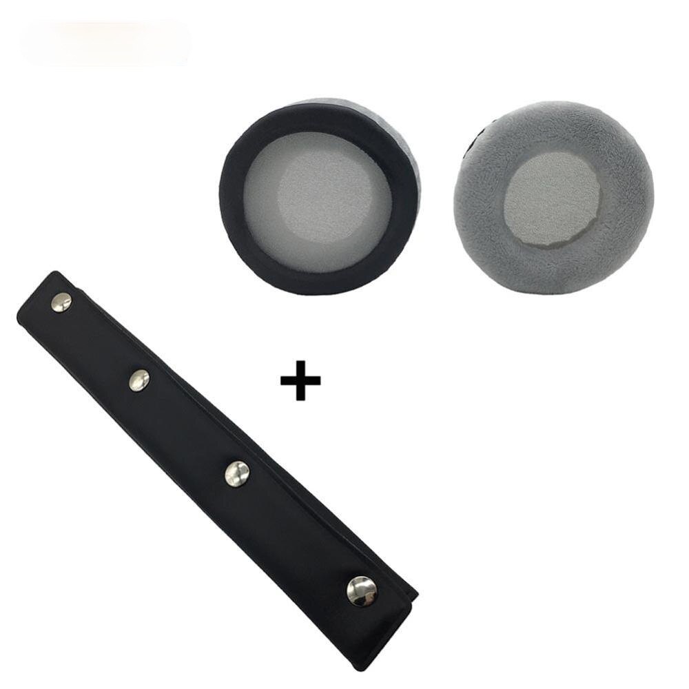 Soft Velvet Replacement Ear Pads Headband With Earmuffs for Superlux HD330 HD662 HD662B HD660 HD668B HD669 HD681 EVO HD681B: 1 Set of Gray