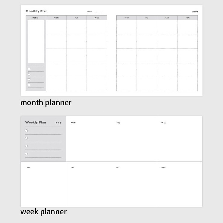 Winzige Aesthetic Notebook Planner Daily Weekly Schedule For Diary Journal Stationery