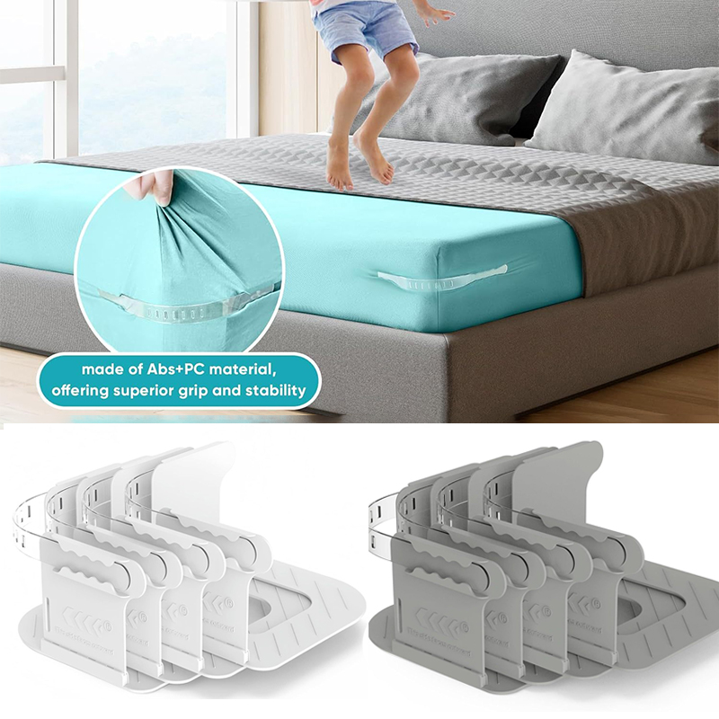 4pcs Heavy Duty Bedsheet Corner Tightener Clips High materials durable and reliable Bed Sheet Grippers for Protector