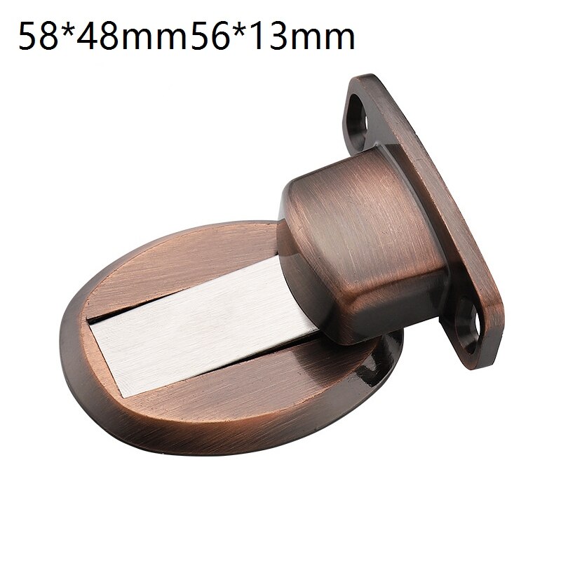 Rvs Deurstopper Slaapkamer-Collision Sterke Magnetische Aluminium Onzichtbare Deur Stop Elektromagnetische Deur 1Pc: red   No screws