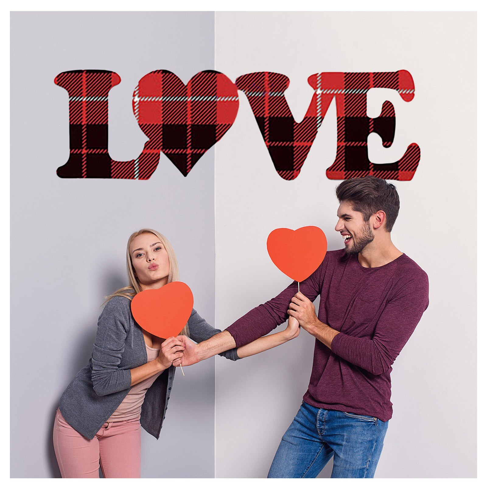 Valentijnsdag Decoratie Kaart Met Stakes, Outdoor Tuin, Tuin, Tuin Huishouden