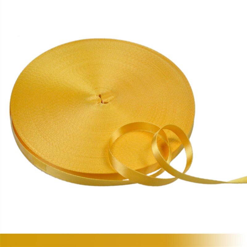 45meter Meetee 10mm Bunte Nylon Gurtband Band Straps Bias Band für Handgemachte Arbeit Karten Strap Kleidung Nähen Zubehör: Yellow