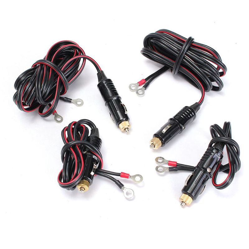Car Male Plug Cigarette Lighter Socket Plug Connector Adapter Power Supply Cord XXFF
