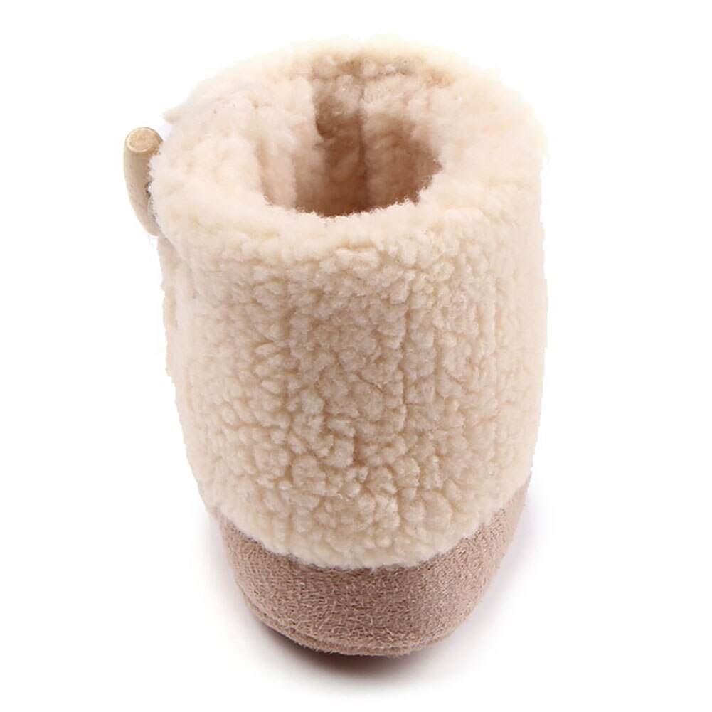 Bobora Winter Baby Jongen Meisje Zachte Zool Claxon Eerste Walker Peuter Pluche Fleece Schoenen 0-18M Pasgeboren suède Snowboots