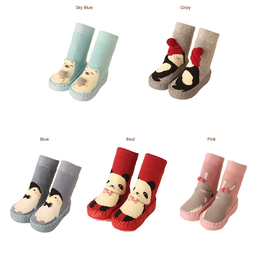 Infant Baby Girl Boy Toddler Anti-slip Warm Slippers Socks Cotton Anti-slip Crib Shoes Warm Soft Socks