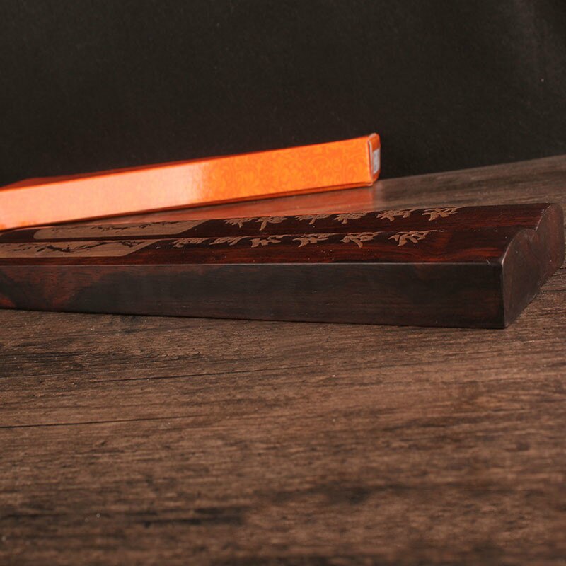 Houten Paperweights Chinese Borstel Kalligrafie Schilderen Paperweights 2 Pcs Student Eenvoudige Effen Houtsnijwerk Presse-papier