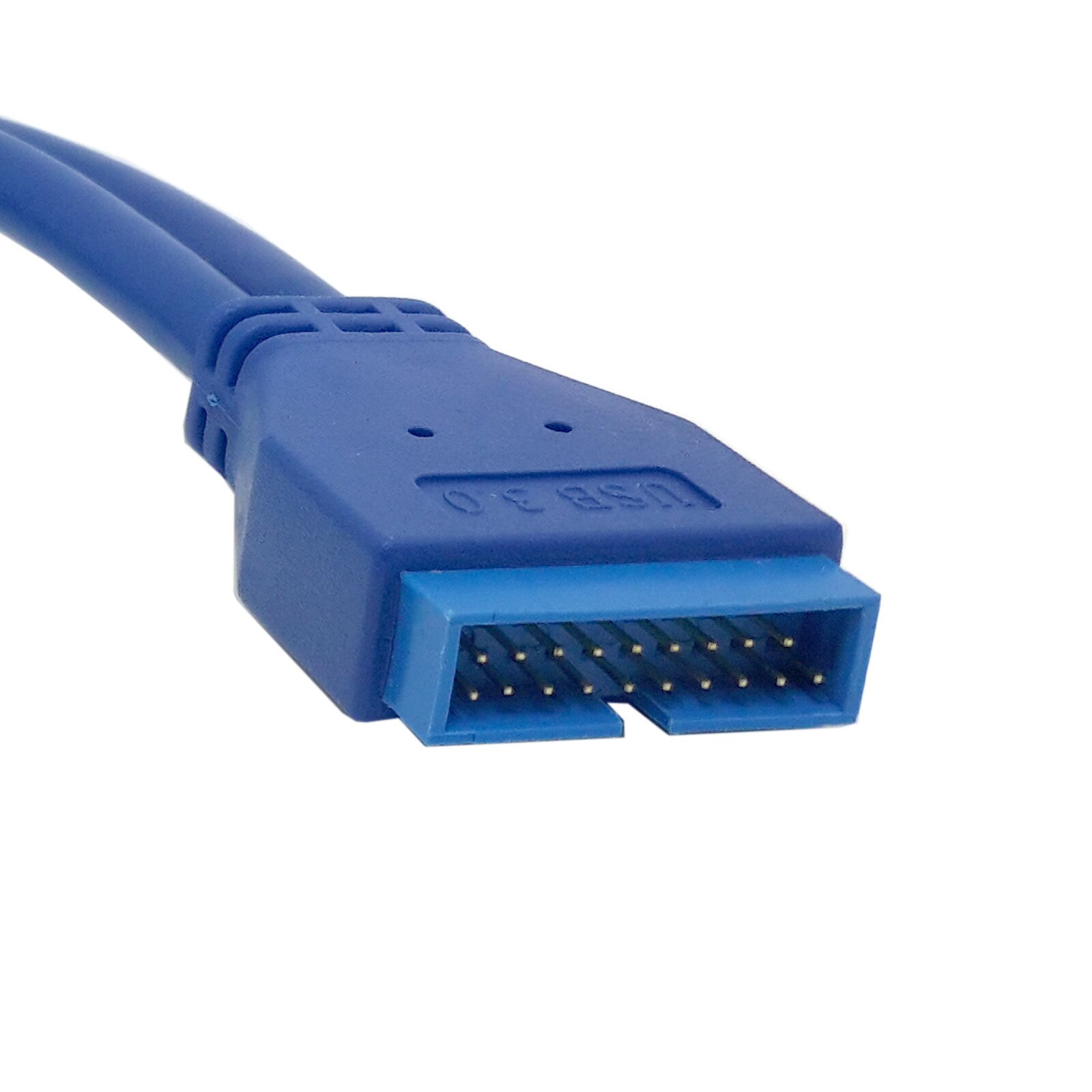 Jimier cy kabel 2 porte usb 3.0 han  to 20 pin header internt til eksternt forlængerkabel 0.2m