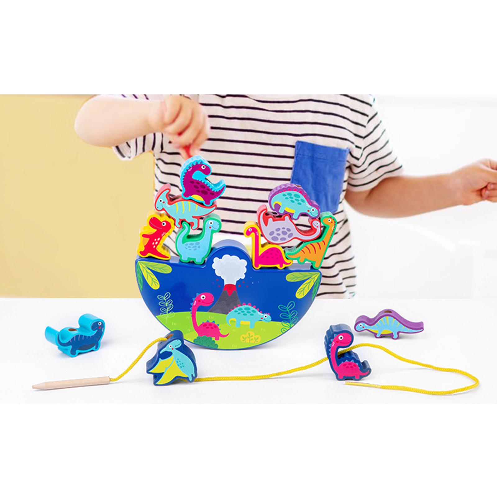 Wooden Stacking Toys Motor Skills Training Wooden Blocks for Toddlers Age 2+