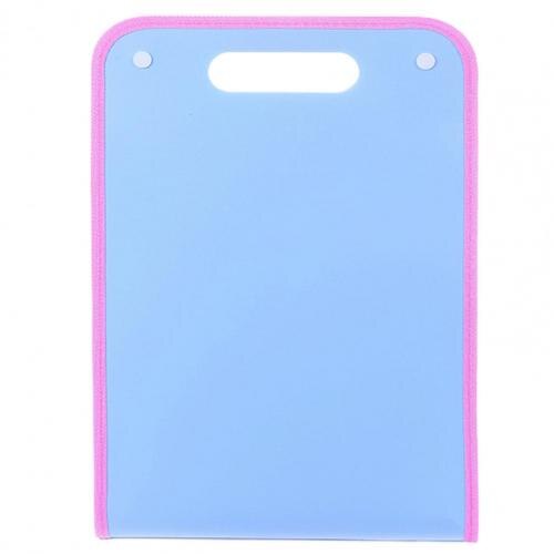 Expandable Handle Portable Files A4 Paper Folder for Students:  Light Blue