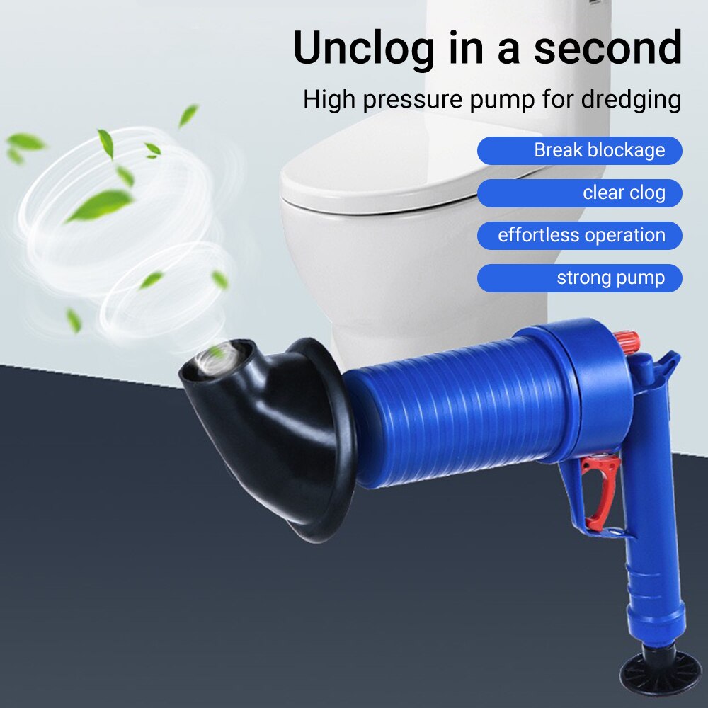 Tarière wc pompe à Air haute pression evier Drain obturateur wc plongeur toilette Drain nettoyant pour lavabo bain toilettes salle de bain