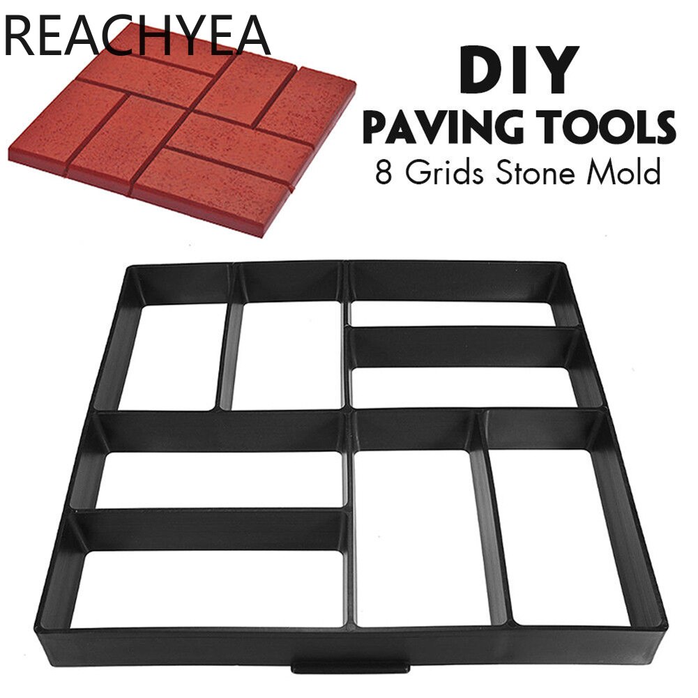 Path Maker Mold Reusable Concrete Cement Stone Paver Walk Mould DIY Brick