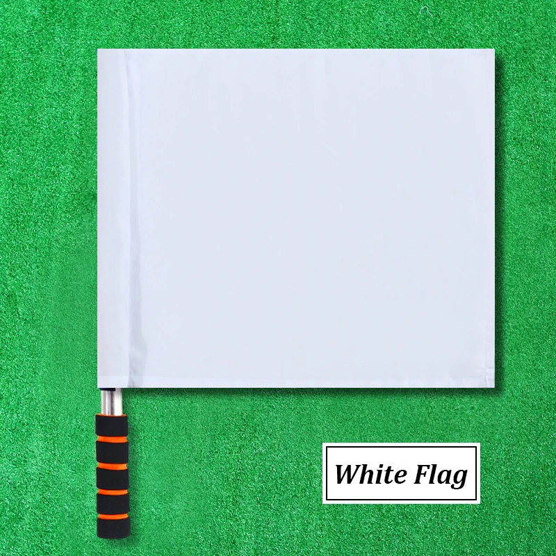 Fodbolddommerflag linjedommerflag og opbevaringstaske fair play sportskonkurrence kampdommerudstyr: Hvid