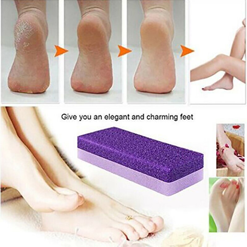 3 uds. De esponja de piedra pómez, piedra Exfoliante para pies, piel muerta dura, removedor de pedicura, depurador