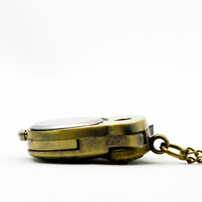 Mooie Ketting Hanger Zakhorloge Wing Uil Shape Quartz Pocket Horloges Analoge Display Fob Horloges