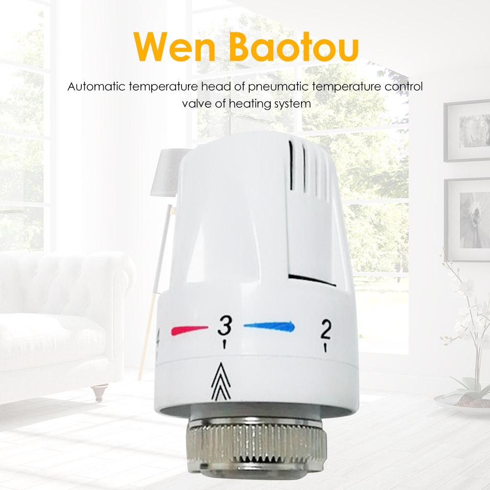 Automatische Ventil Kappen Pneumatische Temperatur Regelventil ABS Thermostat Heizkörper Boden Heizung System Fernbedienung