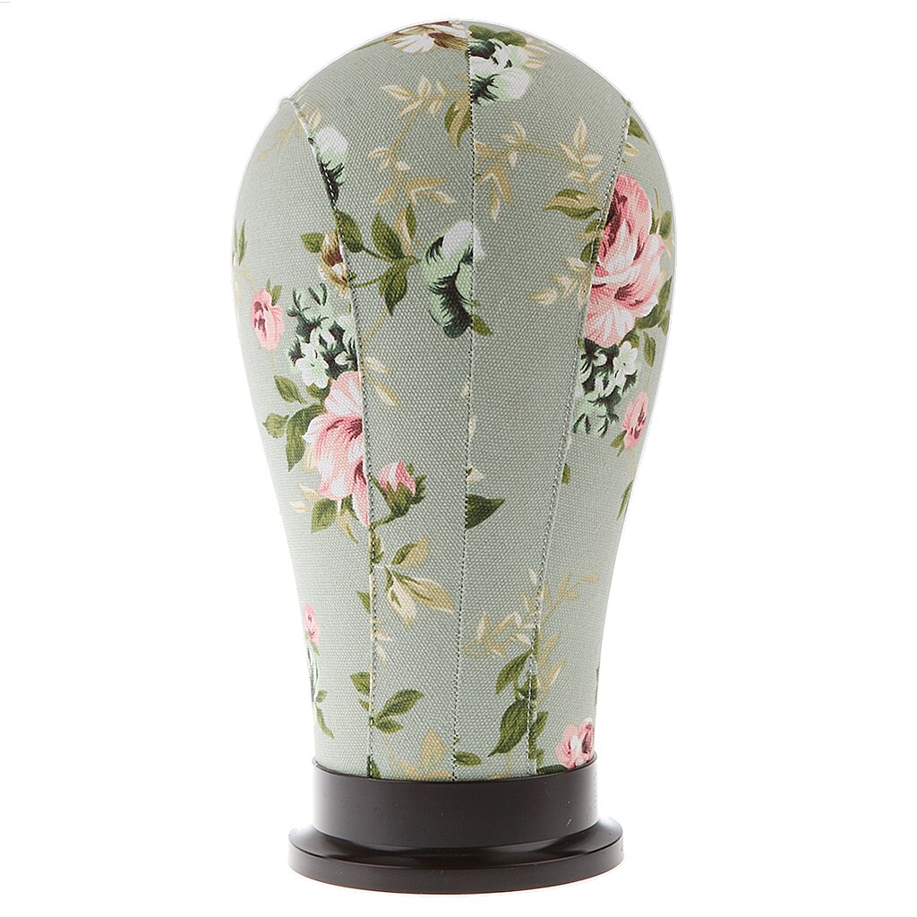 2 Stuks Bloem Mannequin Model Kurk Hoofd Canvas Blok Pruik Maken Display Houder 21 Inch