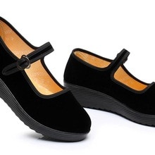 Vrouwen Zachte bodem anti-slip werkschoenen vrouwelijke vierkante dansschoenen hotel etiquette dansschoenen