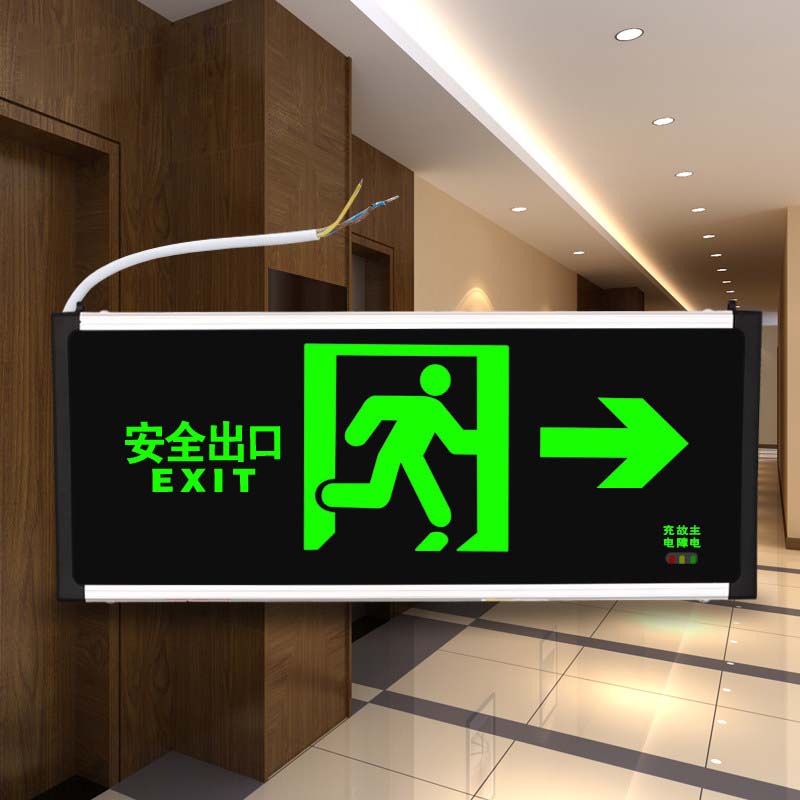 DENOLITE Maintained Wall Mounted Led Running Man Emergency Light Single Side Arrow Left/Right Led Exit Sign Lights