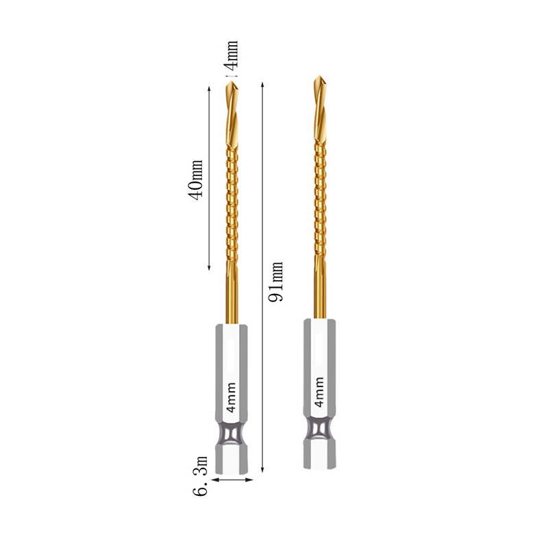 Juego de brocas helicoidales HSS, 6/2 Uds., 3-8mm, ranurado dentado, grifo de corte, sierra en espiral, sierra perforadora de madera, Metal y plástico, herramientas de taladro de titanio: Verde