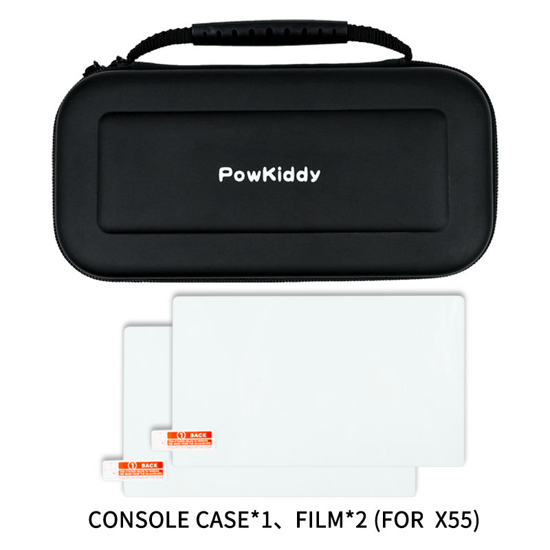 Powkiddy Bag For POWKIDDY X55 X28 Handheld Game Players Protect Bag Case X55 X28 Console Case Protective Film Protective Case: Grape