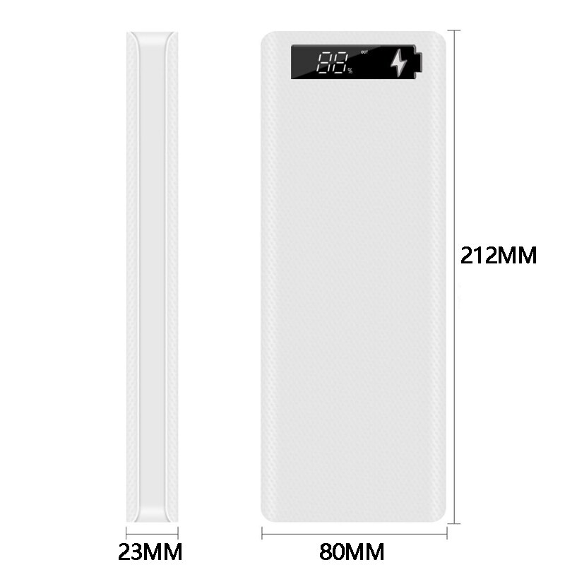 DIY Powerbank Case - Dual USB 10x18650 Batterijhouder - Digitale Display Snellader