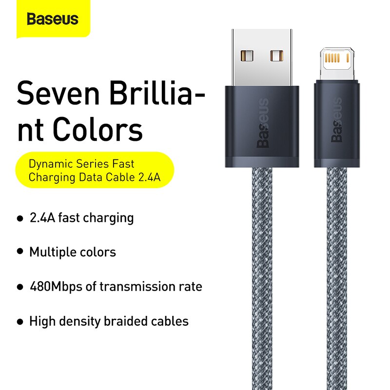 Baseus Usb Kabel Voor Iphone 13 Pro Max Snel Opladen Usb Kabel Voor Iphone 12 Mini Pro Max Data Usb 2.4A Kabel