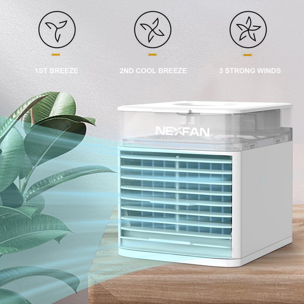 Mini enfriador de aire multifuncional, ventilador de refrigeración de agua portátil para la oficina o el hogar, multifunción