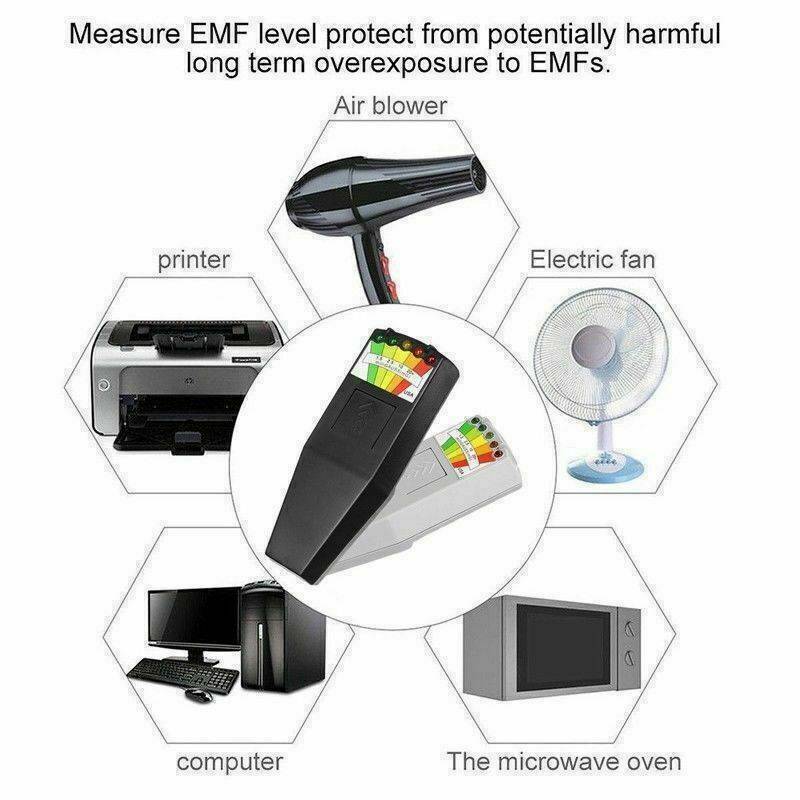 K2 Electromagnetic Field EMF Gauss Meter Ghost Hunting Detector Portable EMF Magnetic Field Detector 5 LED Gauss Meter