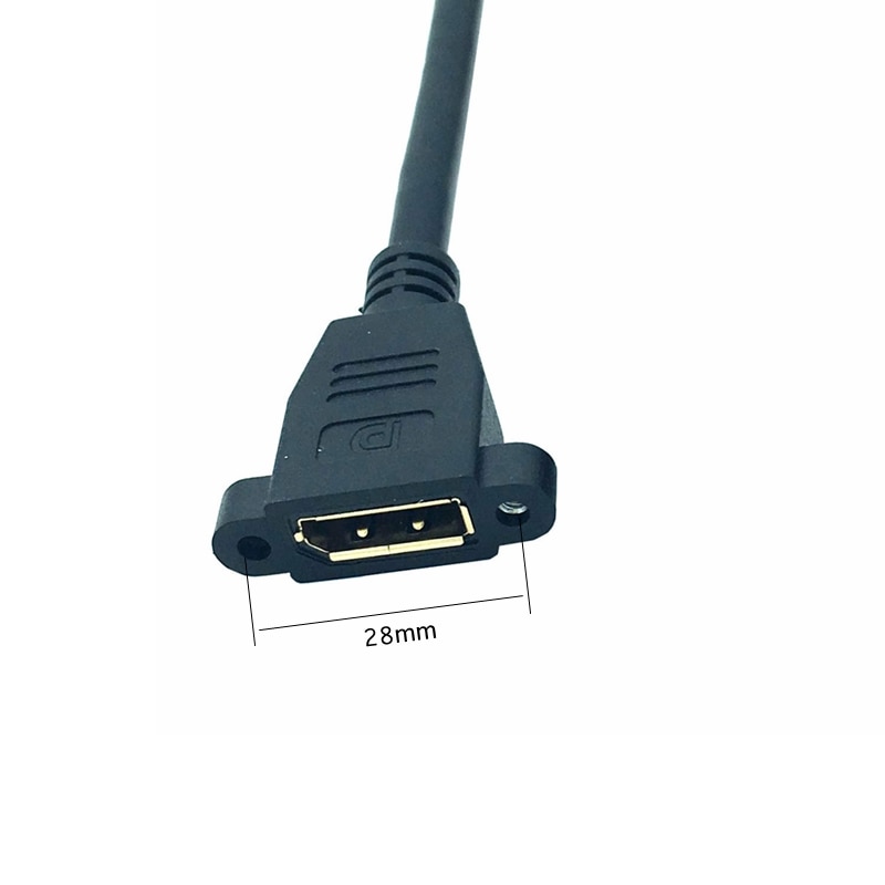 30cm DisplayPort to displayport Female to Female DP to DP Extension Cable Display Port with panel mount Screw 2K*4K@60Hz