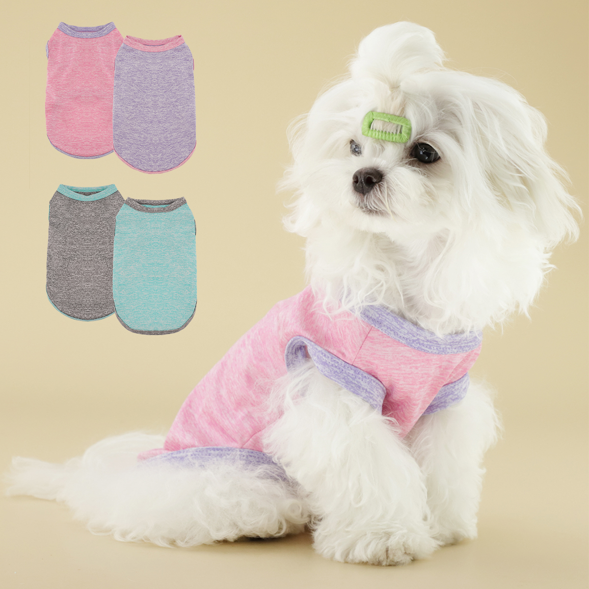 Sun Protection Dog Shirts Quick Dry Soft Stretchy Dog T-Shirts Tank Top Sleeveless Vest Dog Clothes for Small Dogs