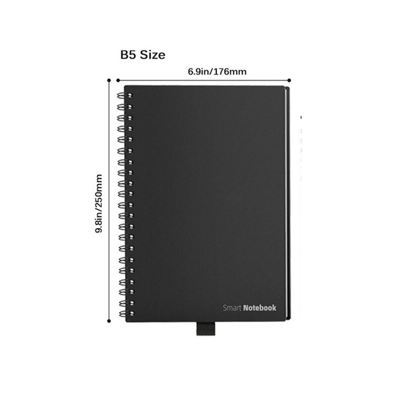 A5/B5 Smart Reusable Erasable Notebook Paper Wave Cloud Erase Notepad Lined with Pen NC99: b5