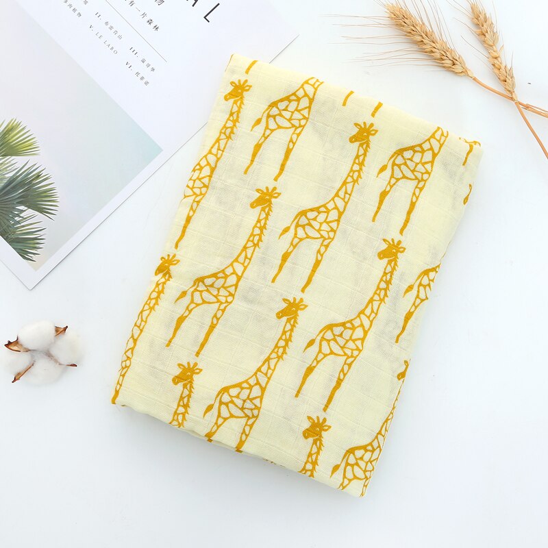 Redo lager 120*110cm nyfödd ekologisk bomull bambu babyfilt muslin swaddle wrap matning burpy handduk muslin stor blöja