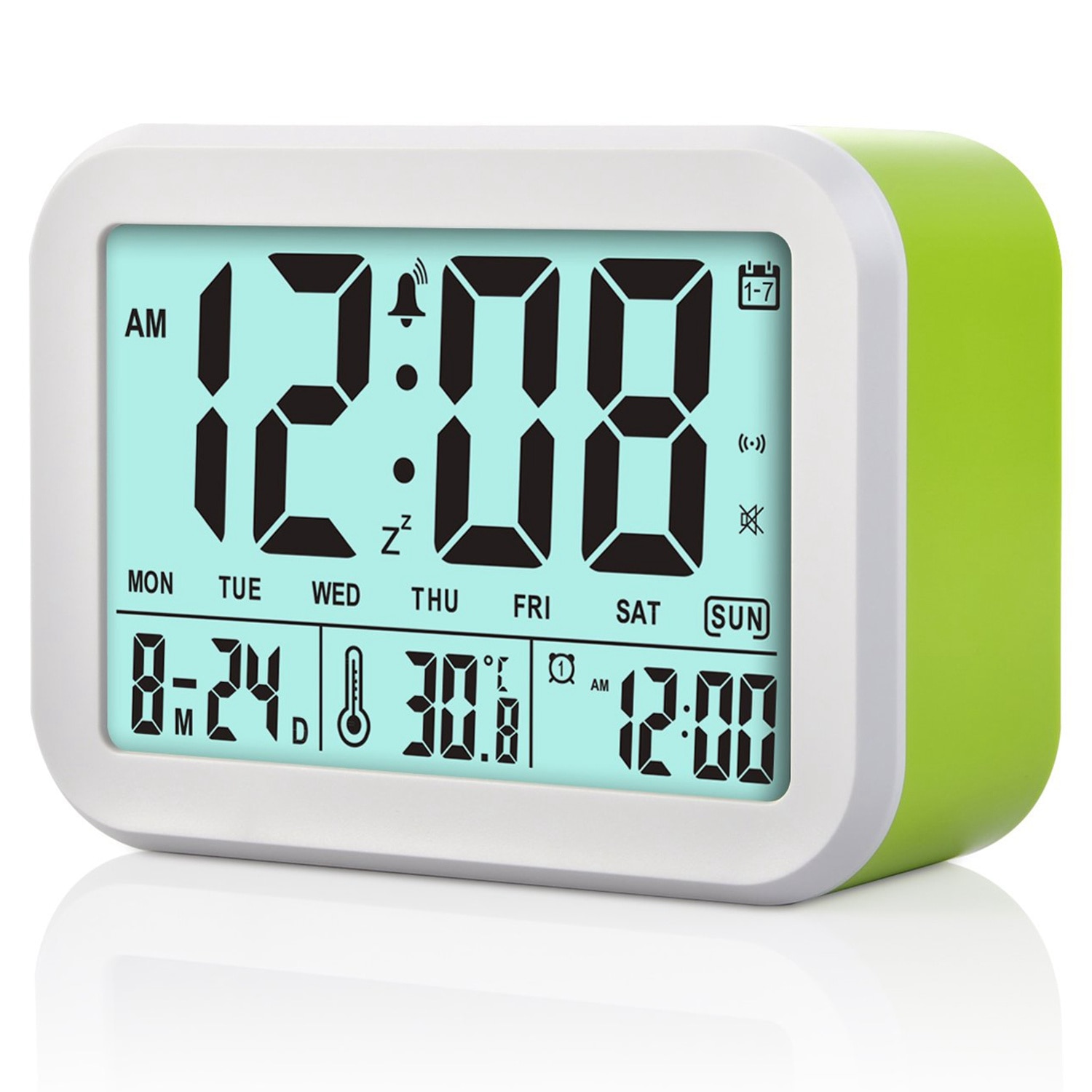 Digital Alarm Clock Talking Clock 3 Alarms Intelligent Optional Weekday Alarm Noctilucent And Snooze Function Month D