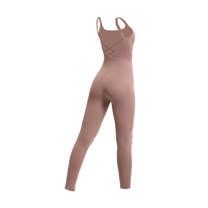 Vrouwen Gym Kleding Naadloze Yoga Sets Mouwloze Back Strap Cross Yoga Set Met Padded Sport Panty Rompertjes Fitness Jumpsuits