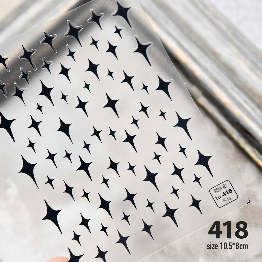 Pferd Sterne Mond 5D Geprägt Schmetterling Nagel Aufkleber Kunst Presse auf NäGel Decals Dekorationen Transfer Nagel Folie Manikübetreffend: 418