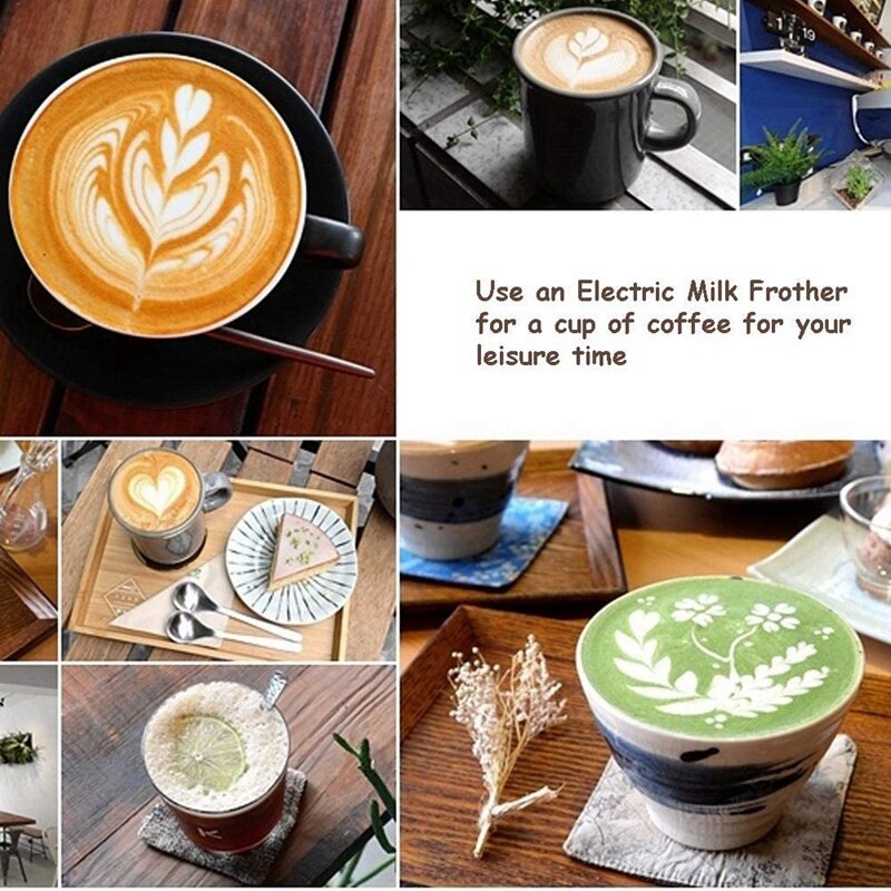 Handheld Milk Frother,Electric Milk Frother,Durable Stainless Steel Whisk for Making Lattes Coffee&Cappuccinos