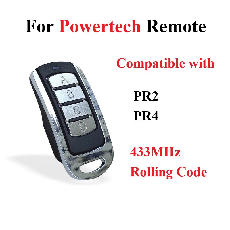 Powertech  pr 2 pr 4 fjernbetjening til svingport  pc170- styringssender til enkeltport powertech betjening af dobbeltport