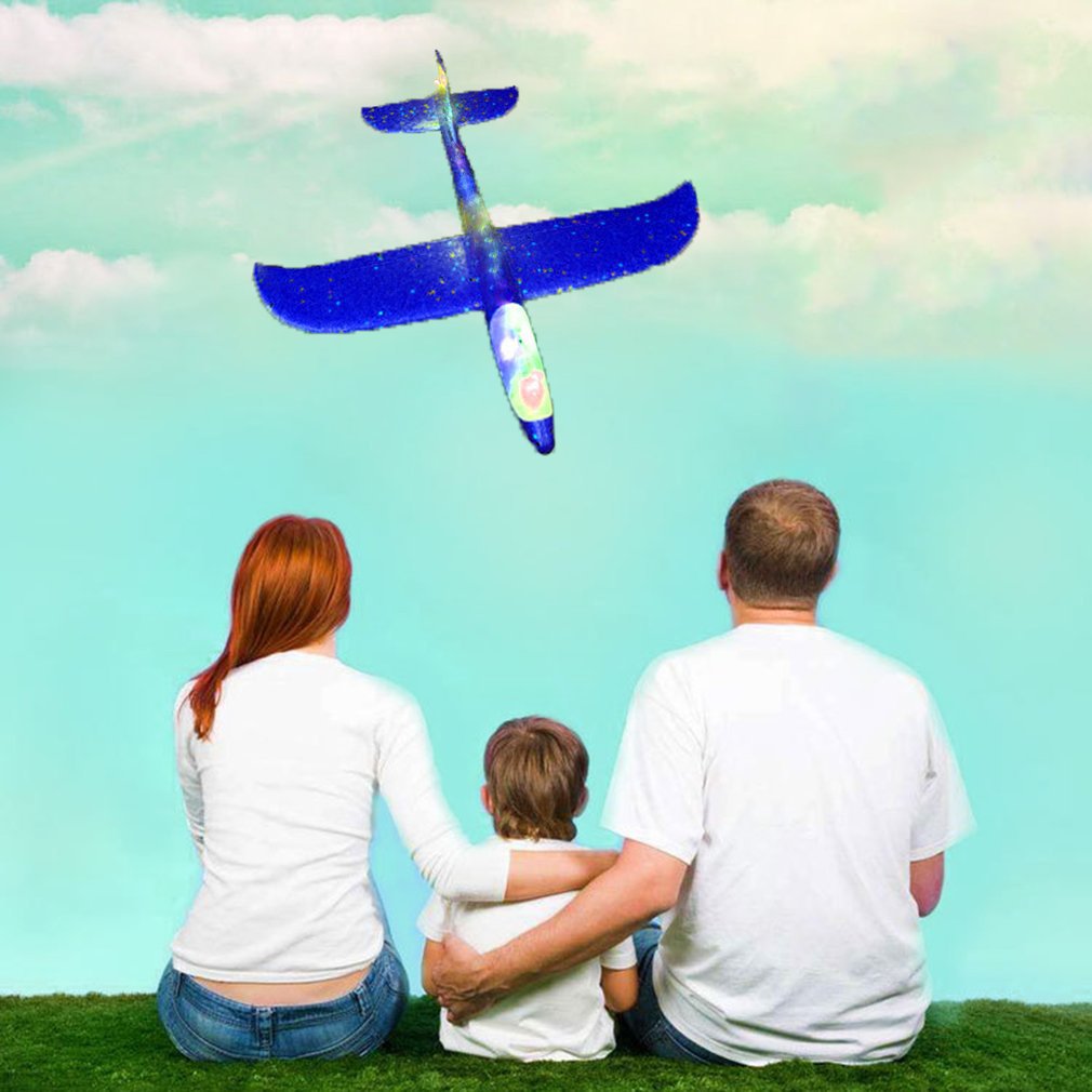 50CM Big Foam Plane Glider Hand Throw Airplane Light Inertial Bubble Planes EPP Outdoor Launch Kids Toys for Children Boys