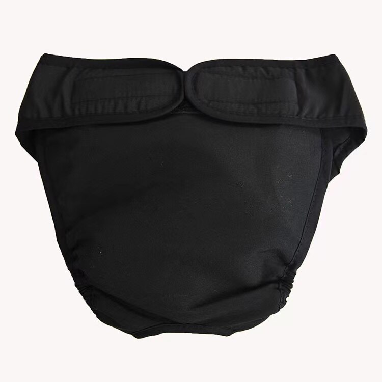 Dog Diaper Physiological Pants Sanitary Washable Male Female Panties Shorts Underwear Briefs For Dogs: black / XL