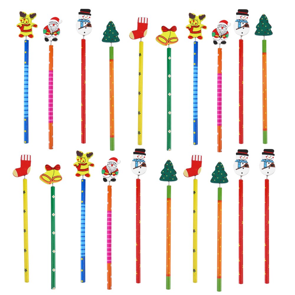 20Pcs Christmas Series Pencils Lovely Pencils Students Pencils Stationeries