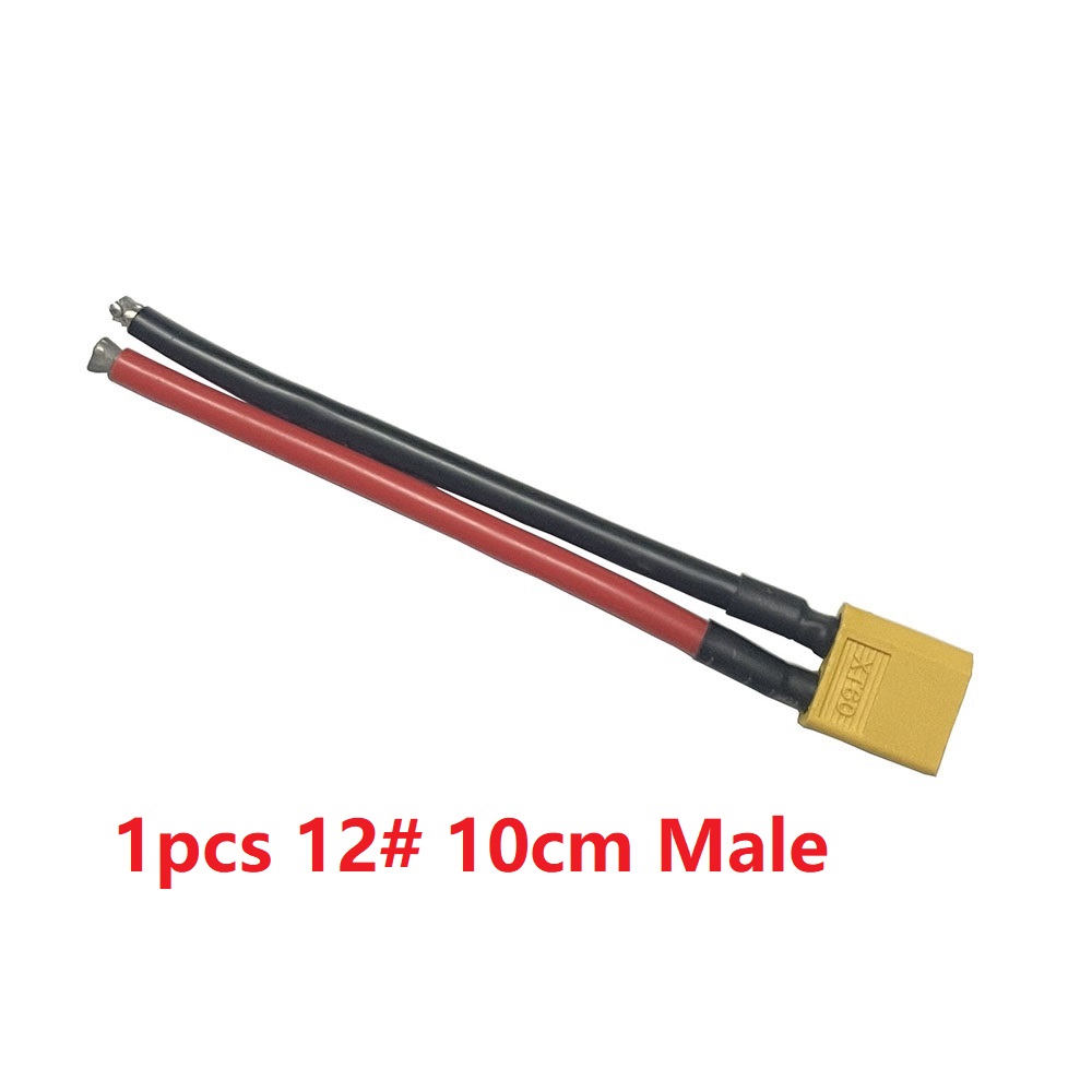 12 AWG 10 cm/15 cm XT60 línea de conexión 12 AWG Cable de extensión DIY Cable de batería macho y hembra para batería RC ESC: Blanco