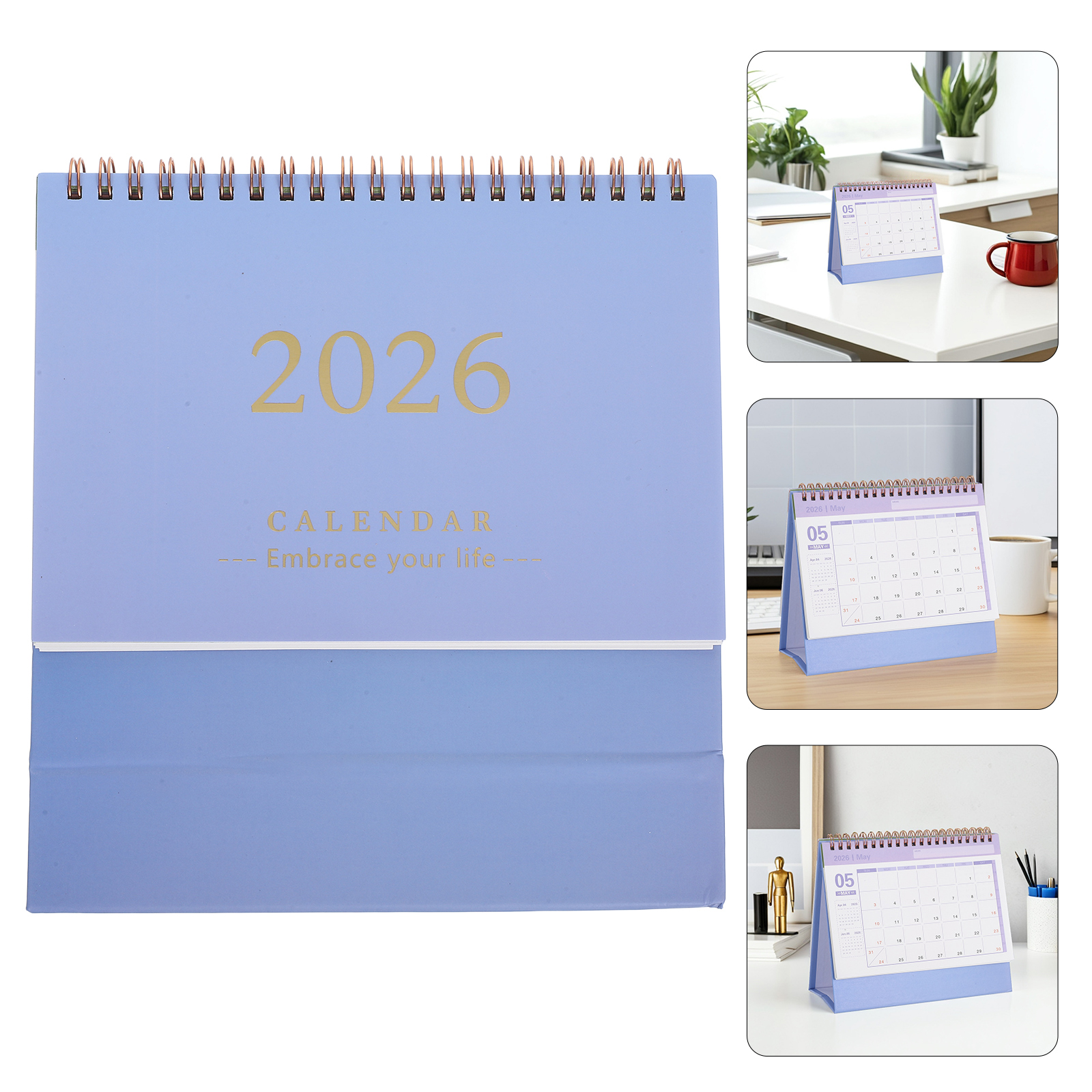 Desk Calendar Small Desktop Calendars Table Daily Notepad Pocket Planner Decorative Month Work Calendar Planner: Burgundy