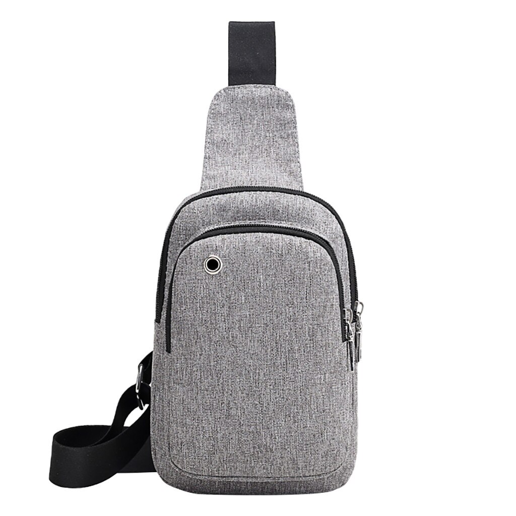 Männer Reise Geschäft Tasche Burglarproof Schulter Tasche Halfter Anti Diebstahl Sicherheit Gurt Digital Speicher Brust Tragbare Taschen: Grau
