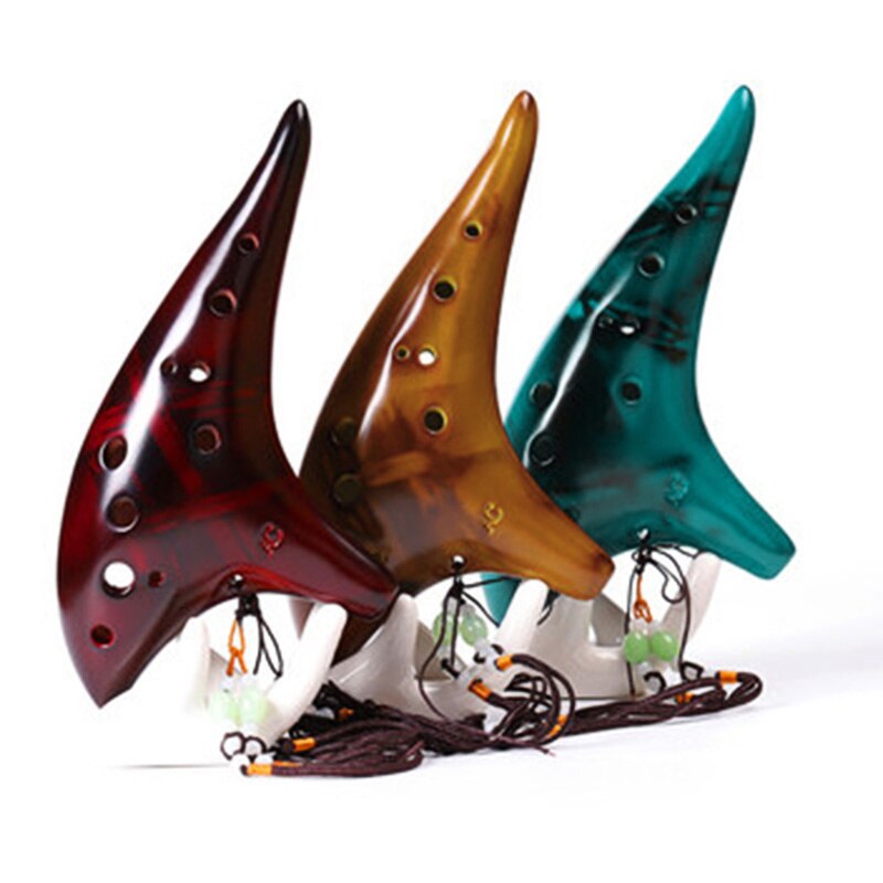 12 Gaten Keramische Gerookte Ocarina Fluit Gerookte Burn Submarine Stijl Muziekinstrument Muziek Lover Beginner Instrument Hv