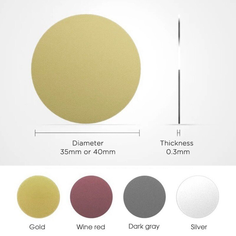 1Pc 0.3Mm Ultra-Dunne Sticker Metalen Plaat Voor Magnetische Telefoon Houder Dubbele Kleefband Ijzeren Plaat voor Magneet Beugel