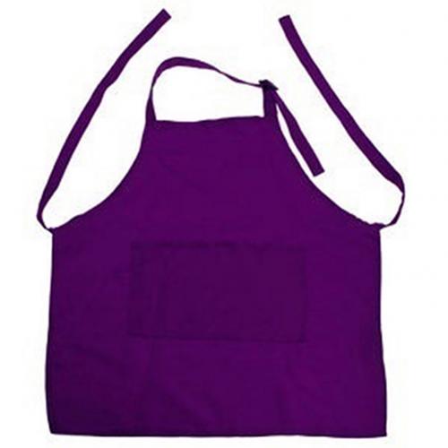 Kinderen Kid Koken Bakken Schilderen Koken Art Craft Plain Schort Pocket Bib: Paars