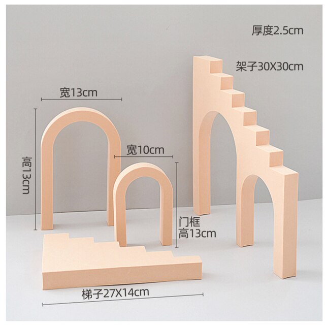 Foto Studio Ins Foam Geometrische Kubus Fotografie Prop Voor Sieraden Schieten Posting Foto Achtergrond Decoratie: Camel kit