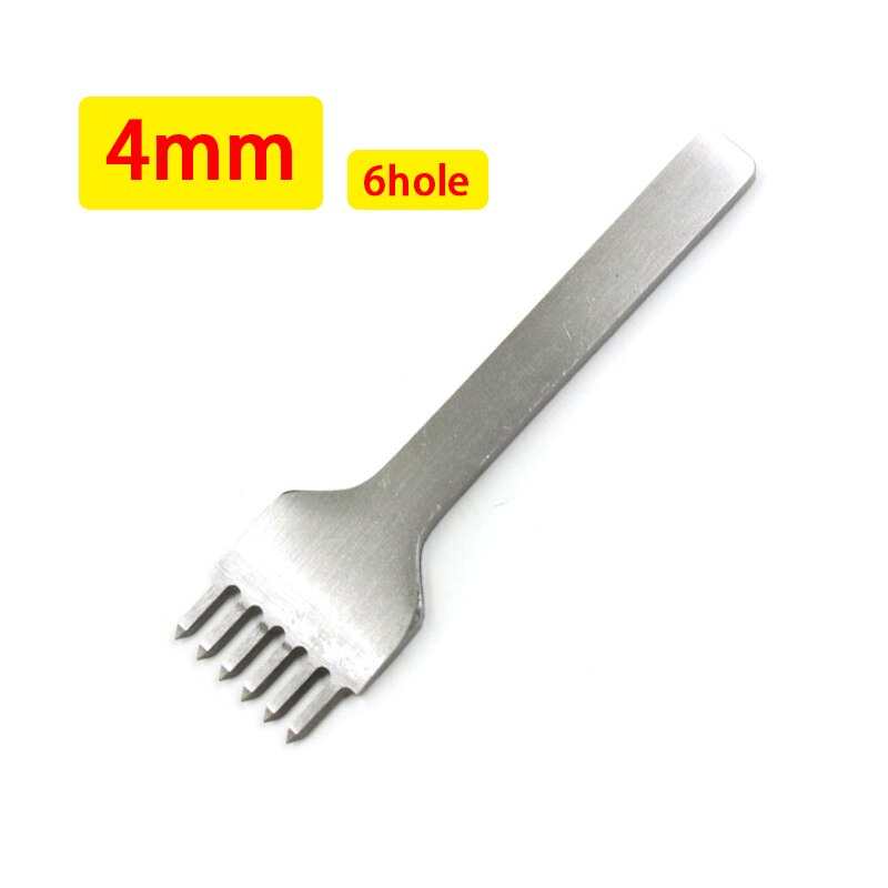DIY Leather Craft Tools 3/4/5/6mm Spacing Punch Tool For Leather Hole Punches Tool Lacing Stitching Sewing: 4mm-6hole