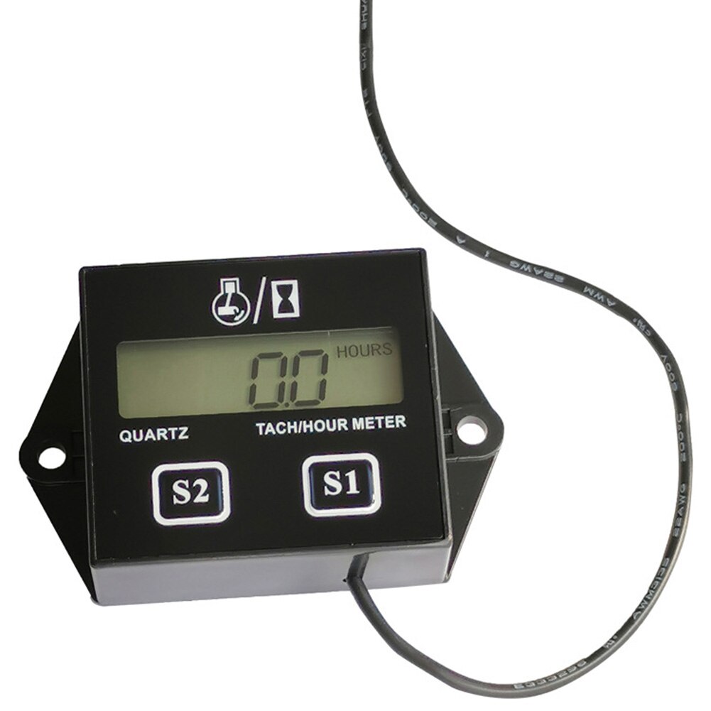 Digital LCD Display Motor Speedometer Engine Tach Hour Meter Tachometer Gauge Motorcycle Motorbike Boat Test Detector Tool