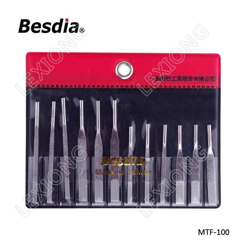 Taiwan besdia diamant avsmalnande maskinfiler handverktyg eller sortiment med turbo luft lappar mtp 120 mtf 100: Mtf 100